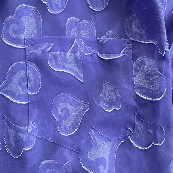 Vintage Victoria’s Secret Sheer Purple Heart Pajama Set | Coquette Y2K Soft Girl - Picture 6 of 15